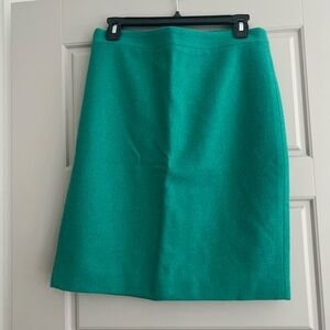 J. Crew Vibrant Teal Wool Pencil Skirt
